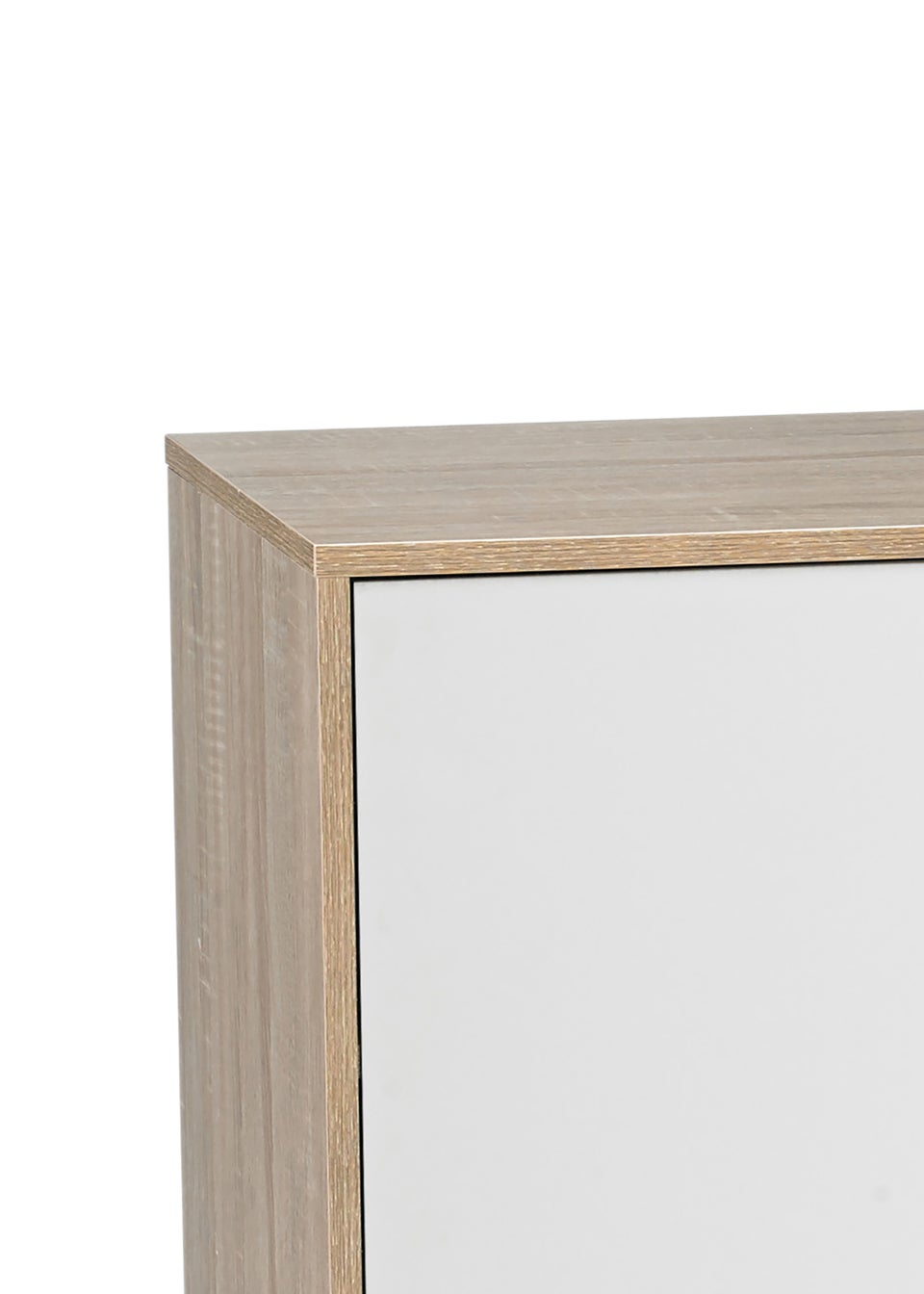 LPD Furniture Scandi Oak 2 Door Sideboard White (770x450x1250mm)