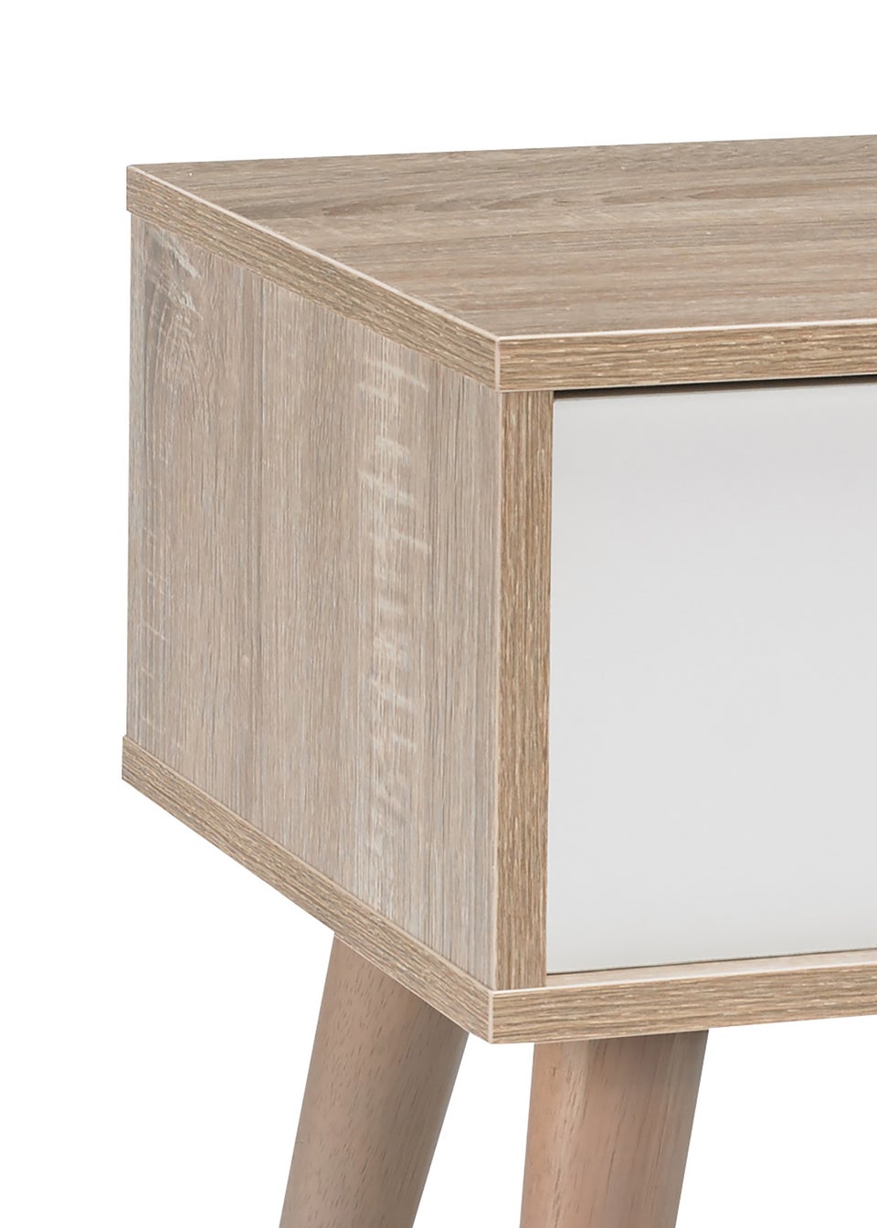 LPD Furniture Scandi Oak Lamp Table White (496x360x400mm)