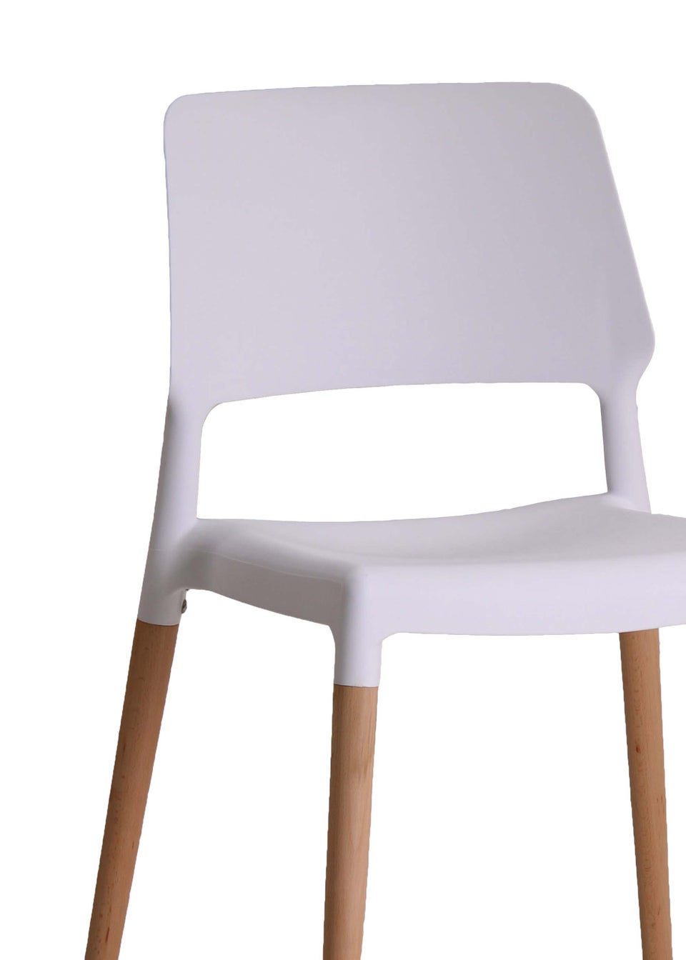 LPD Furniture Set of 2 Riva Chairs White  (810x540x550mm)