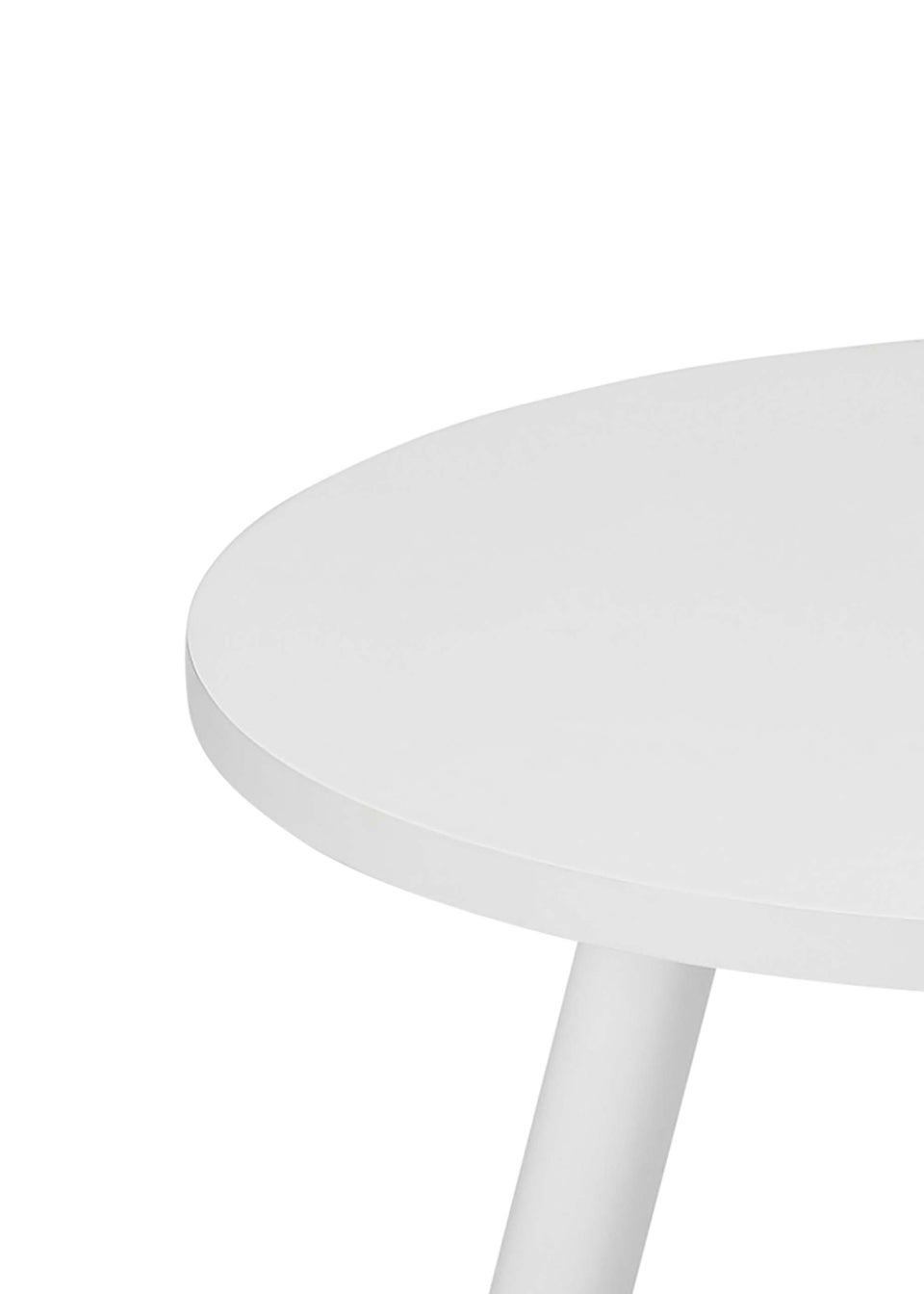 LPD Furniture Costa Side Table White (450x400x400mm)