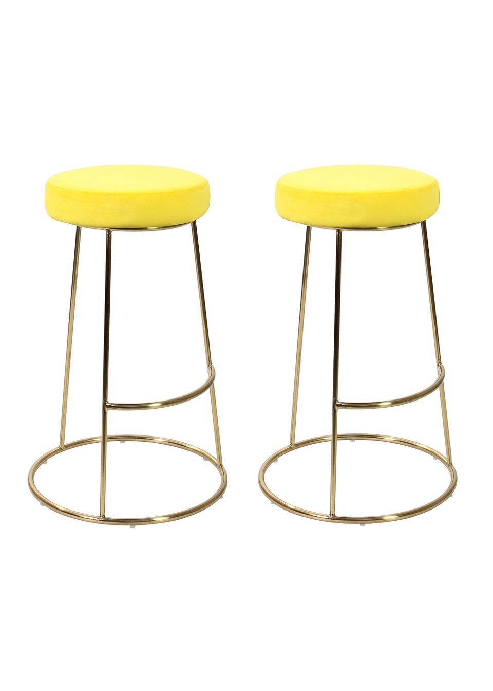 LPD Furniture Set of 2 Opera Bar Stool Yellow (735x0x465mm)