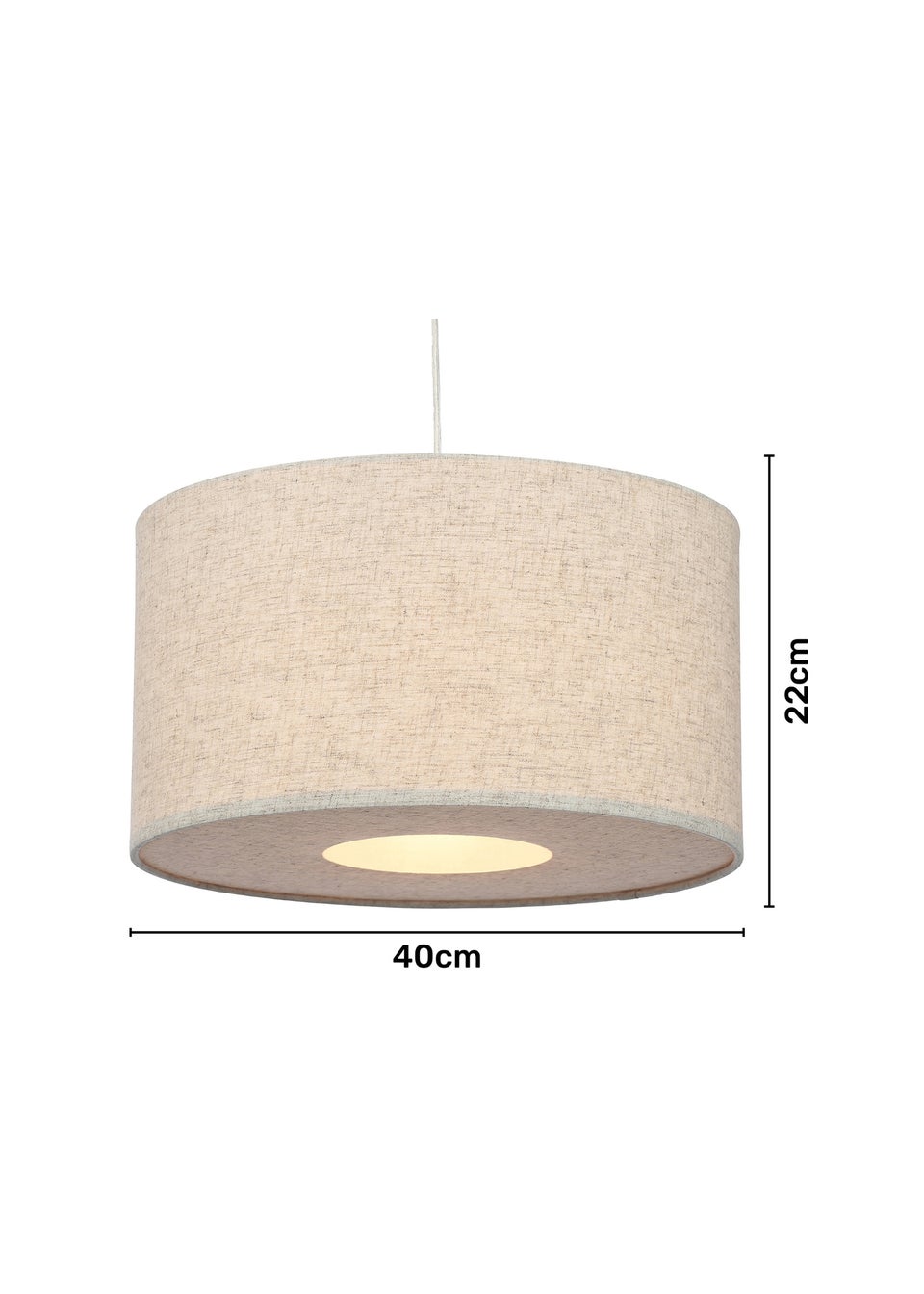 BHS Merle Easy Fit Light Shade (22cm x 39.5cm x 39.5cm)