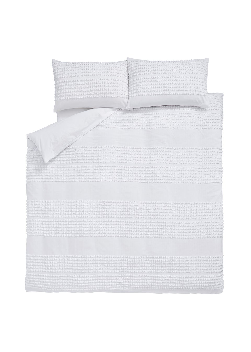 Bianca Fine Linens Malmo Tufted Bands Cotton Duvet Cover
