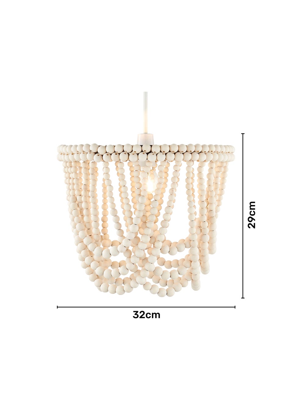 Inlight Beaded Easy Fit Light Shade (30cm x 30cm x 25cm)