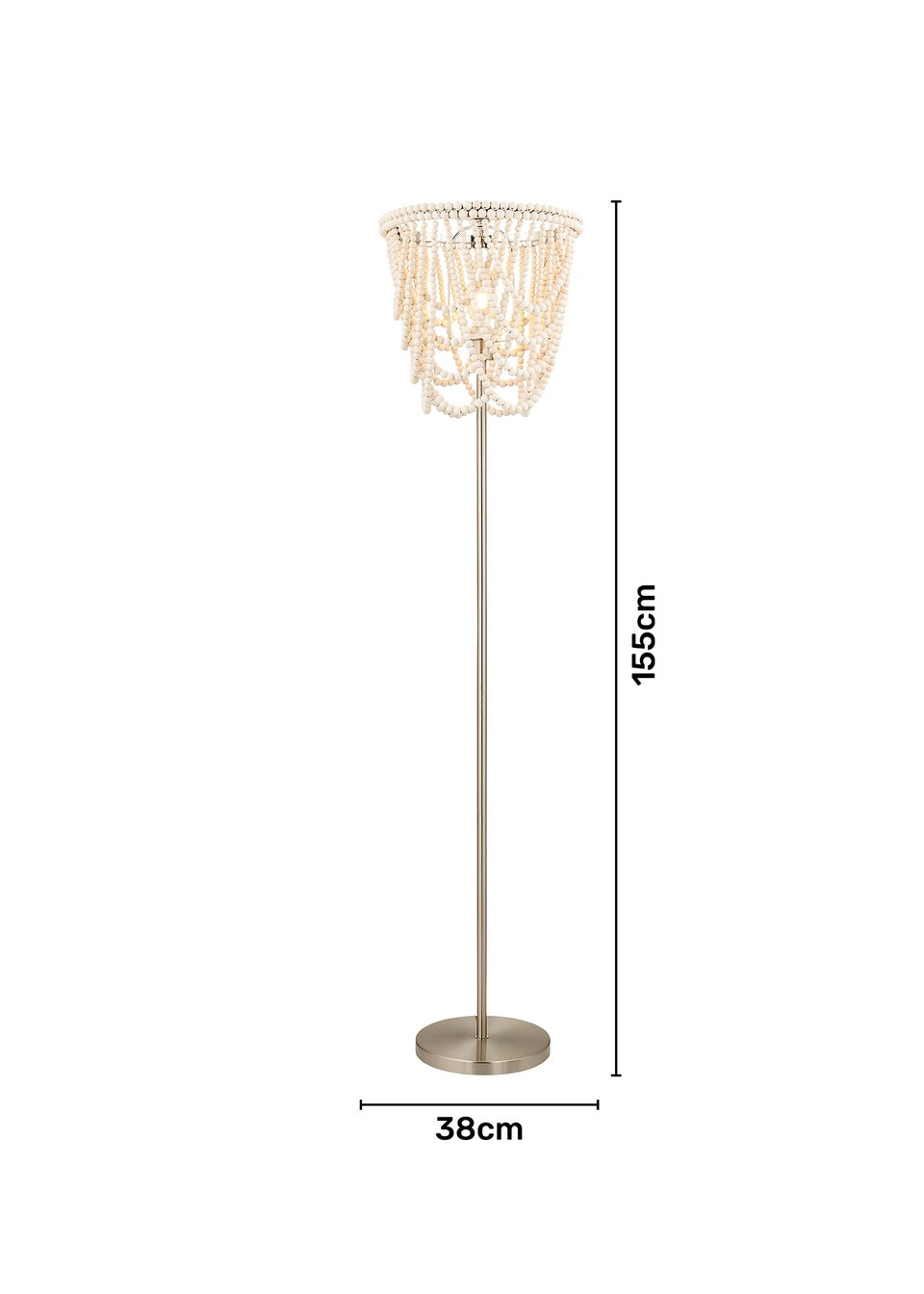 Inlight Beaded Floor Lamp (150cm x 38cm x 38cm)