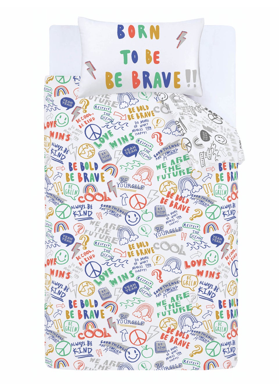 Born To Born To Be Brave Organic Cotton Duvet Cover