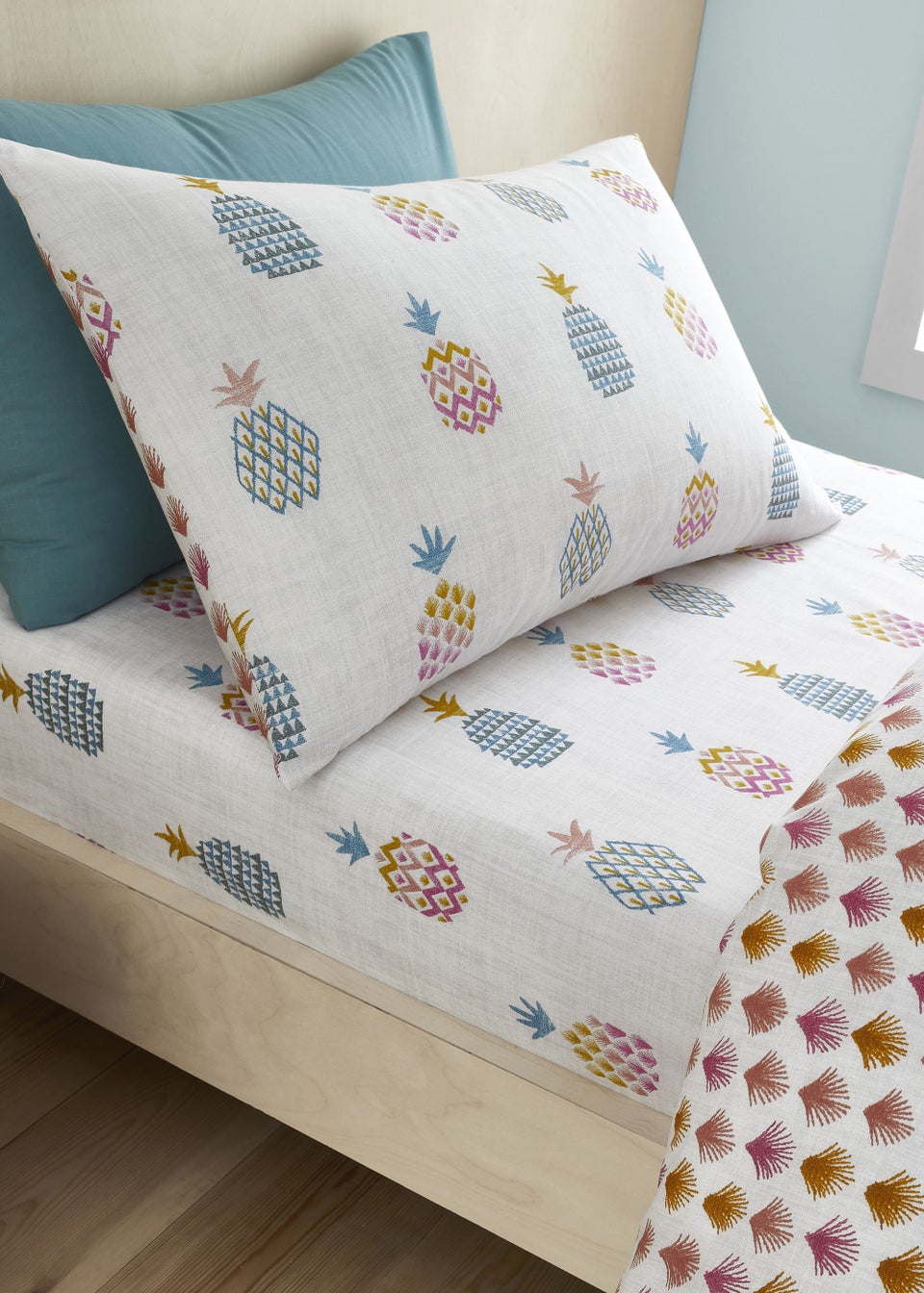 Pineapple Elephant Ananas Pineapple Fitted Bed Sheet Matalan