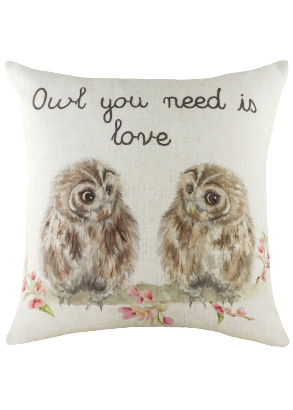 Evans Lichfield Hedgerow Owl Cushion (43cm x 43cm x 8cm)