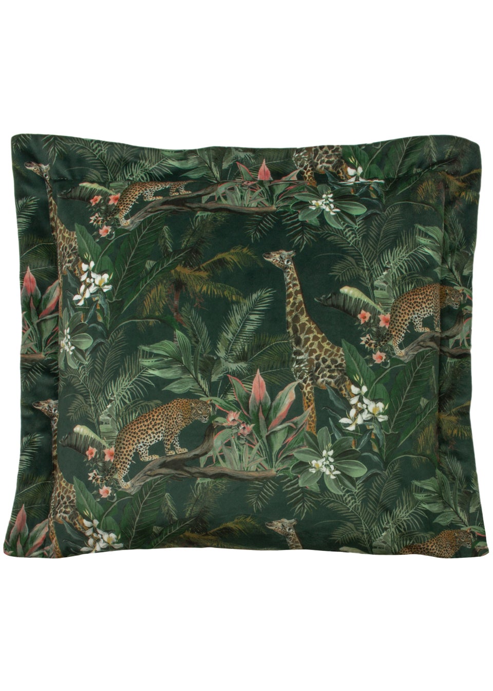 Evans Lichfield Manyara Leopard Velvet Cushion (50cm x 50cm x 8cm)