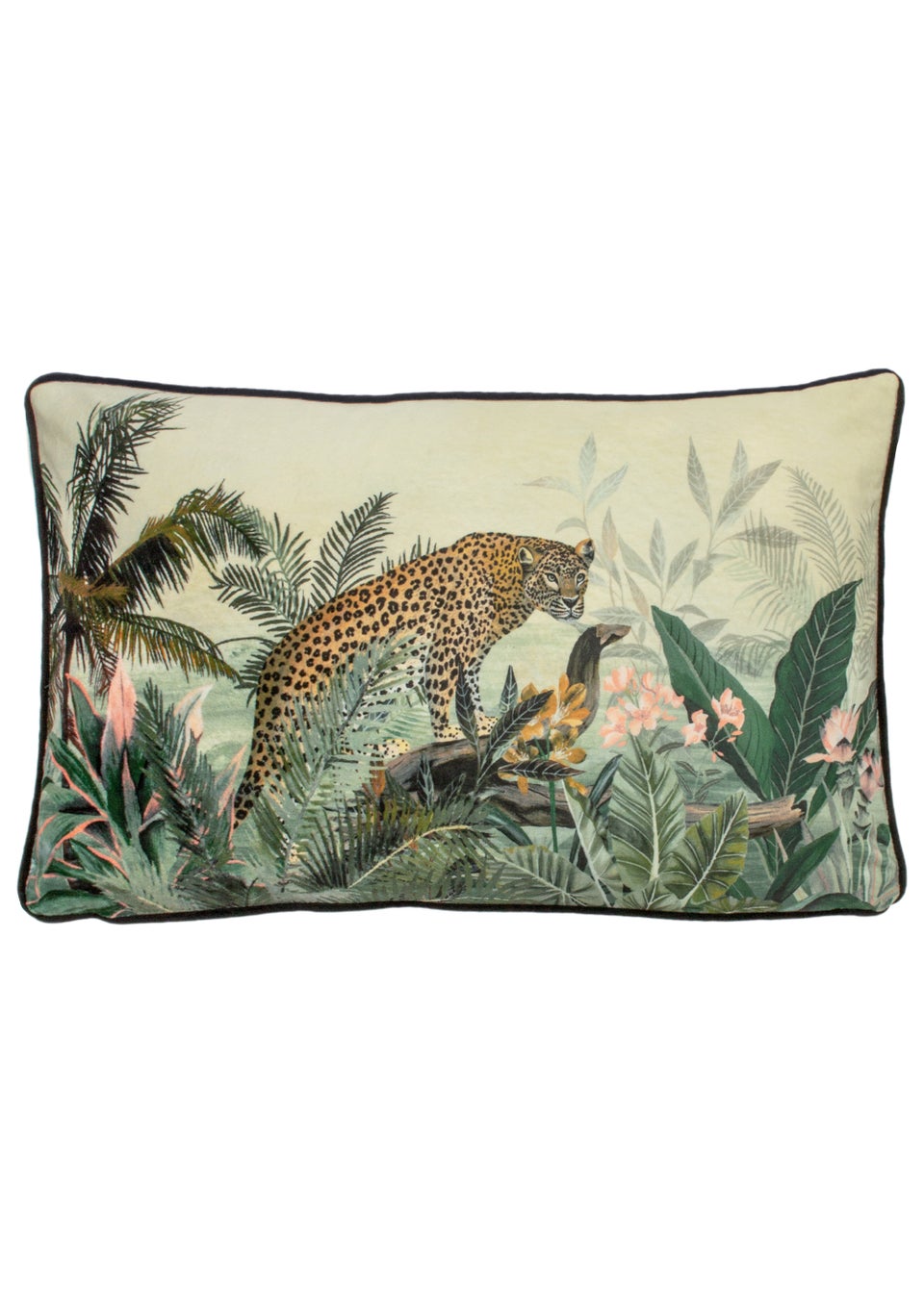 Evans Lichfield Leopard Jungle Cushion (30cm x 50cm x 8cm)