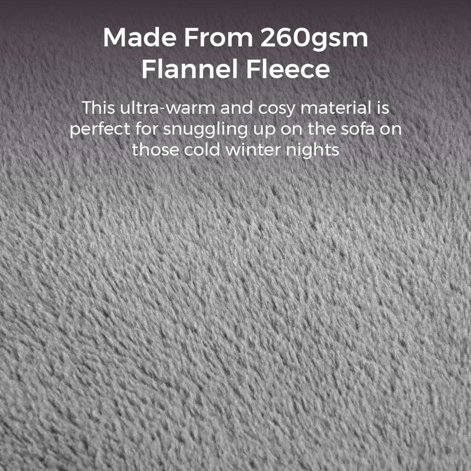 Carmen Heated Wearable Washable Blanket 183cm x 155cm Grey Matalan