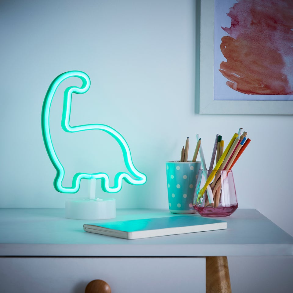 Glow Dinosaur Neon Light (28.5cm x 24.5cm x 10cm)