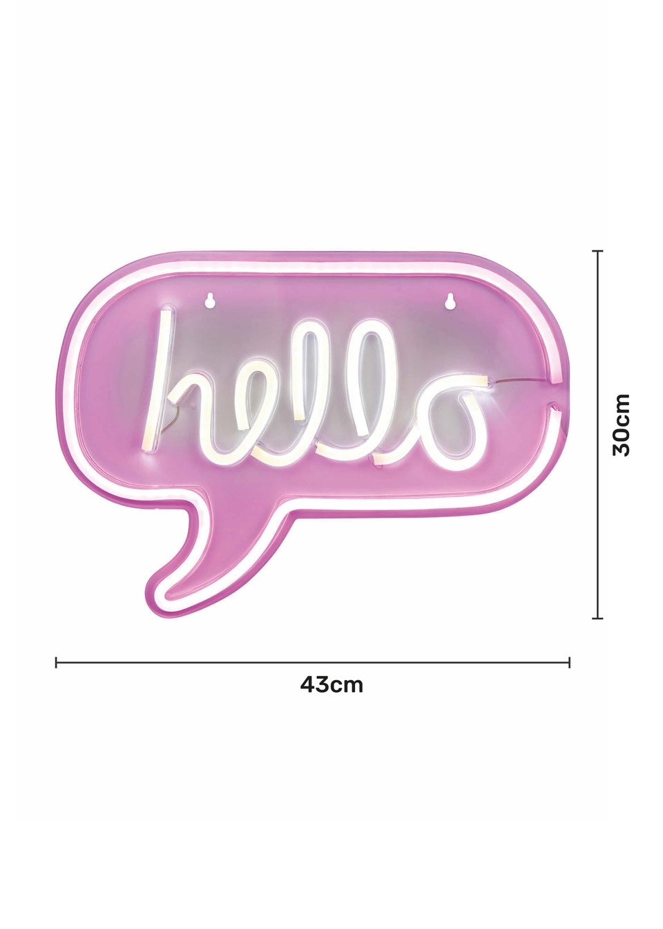 Glow Hello Neon Light (30cm x 43cm)