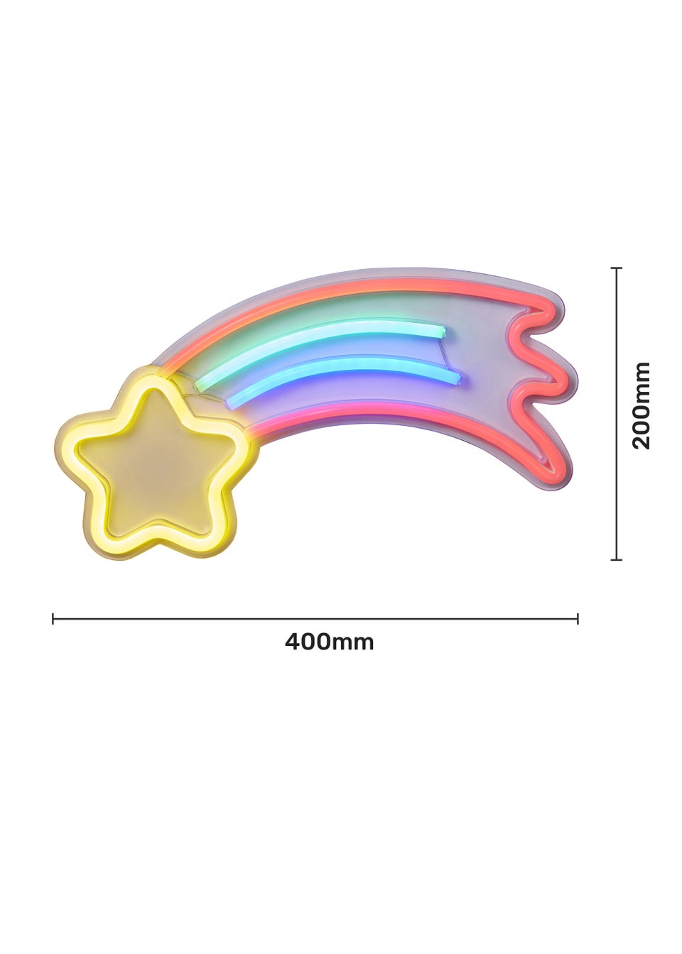 Glow Shooting Star Neon Light (20cm x 40.5cm x 2cm)
