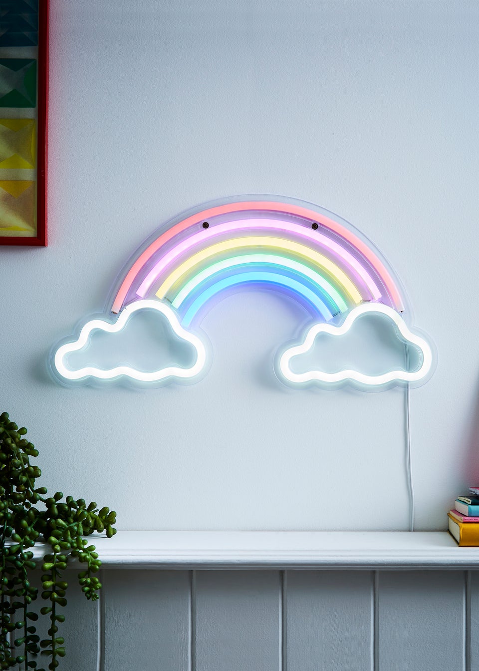 Glow Rainbow & Cloud Neon Light (20cm x 40cm x 2cm)