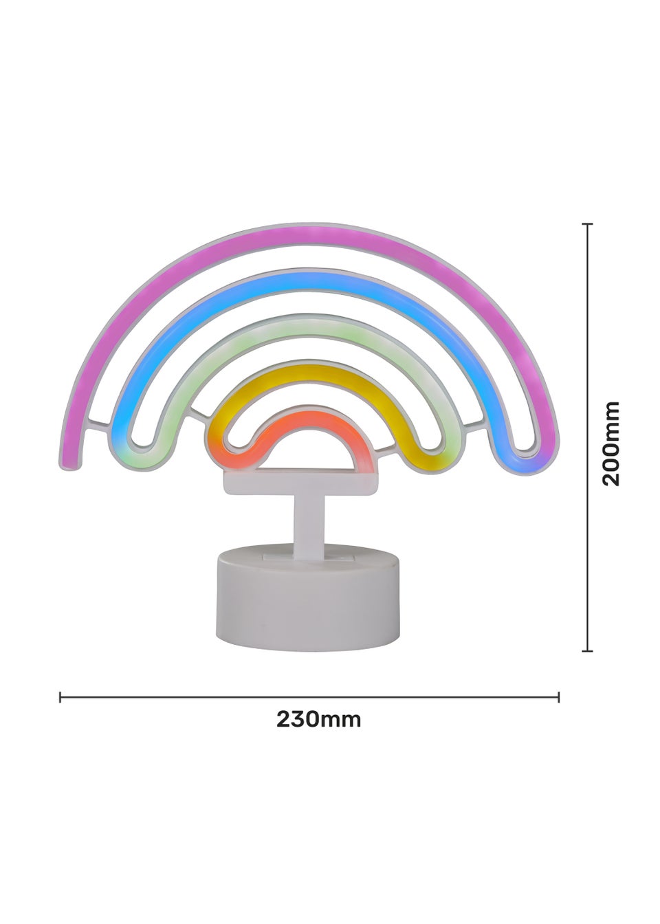 Glow Rainbow Neon Light (19cm x 18cm x 2.5cm)