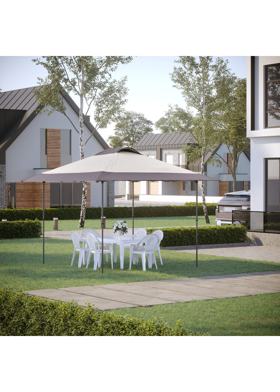 Outsunny 4m Pop Up Gazebo (284cm x 390cm x 390cm)