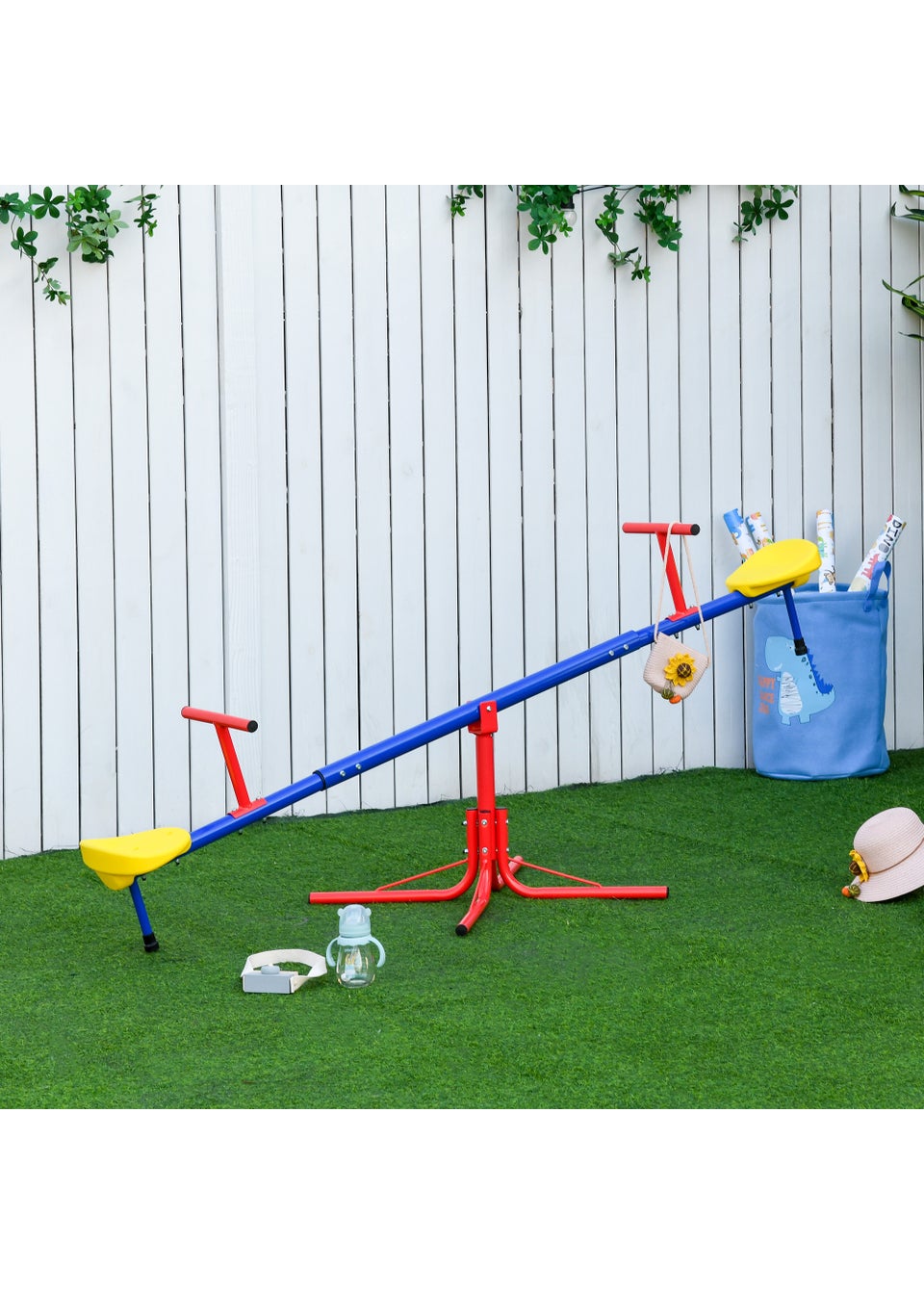 Outsunny 360 Rotation Outdoor Spinning Swivel Seesaw (182cm x 77cm x 63cm)