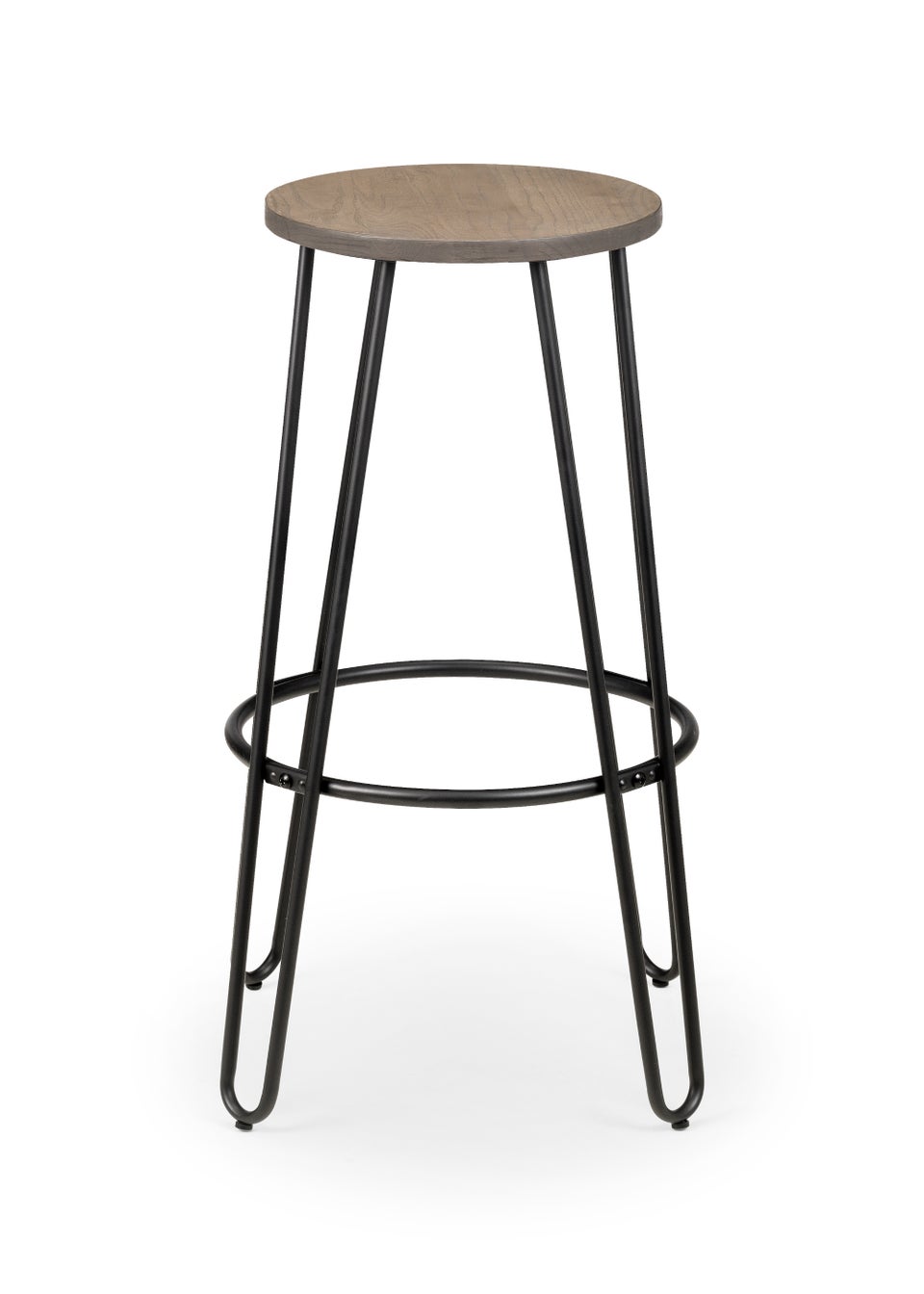 Julian Bowen Set Of 2 Dalston Round Bar Stools (75 x 39 x 39 cm)