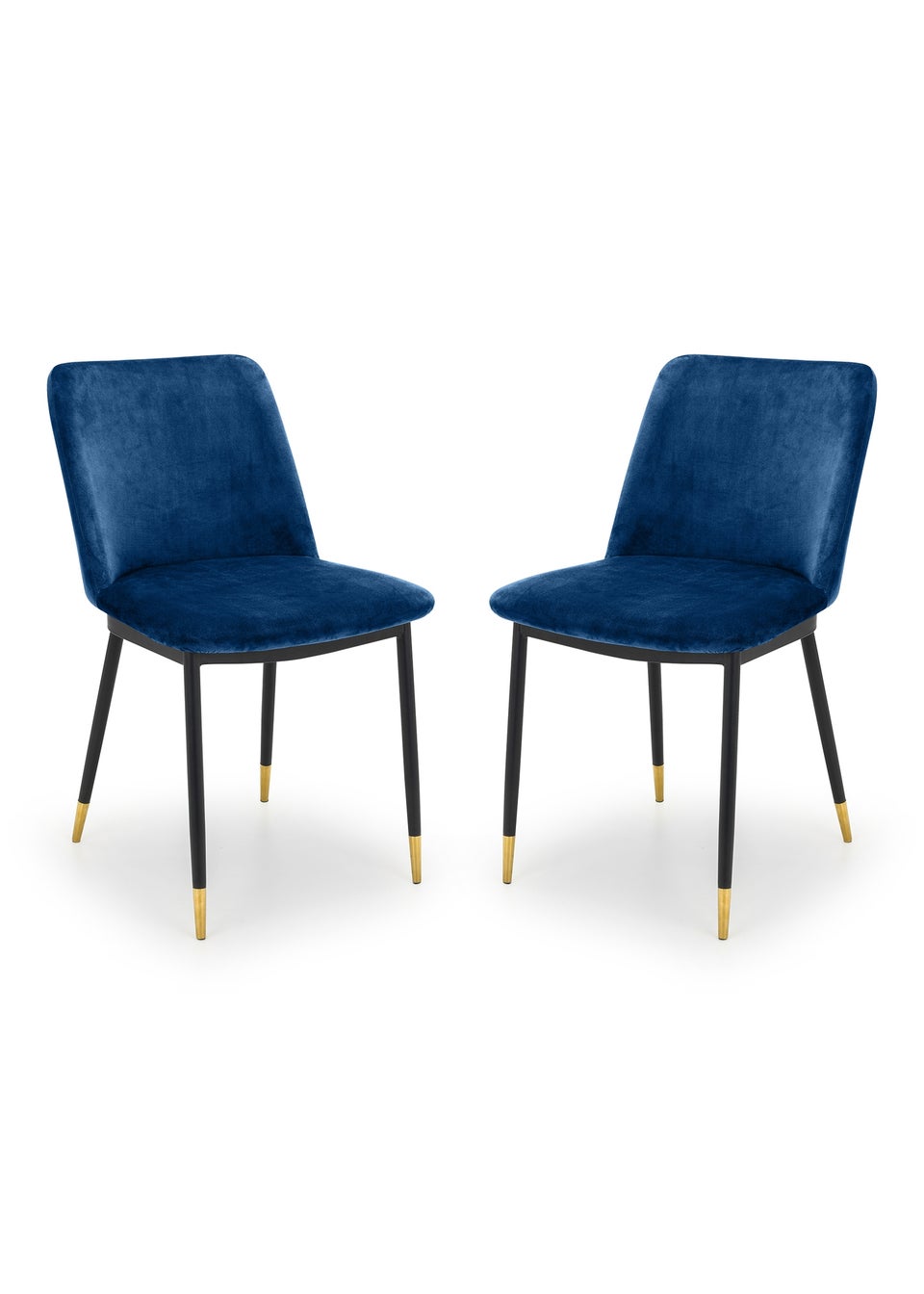 Julian Bowen Set Of 2 Delaunay Velvet Dining Chairs (83 x 50 x 59 cm)