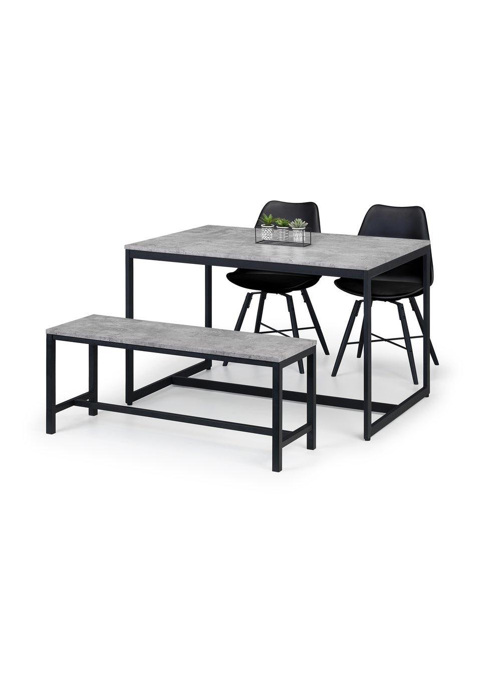 Julian Bowen Staten Concrete Dining Table (75 x 120 x 80 cm)