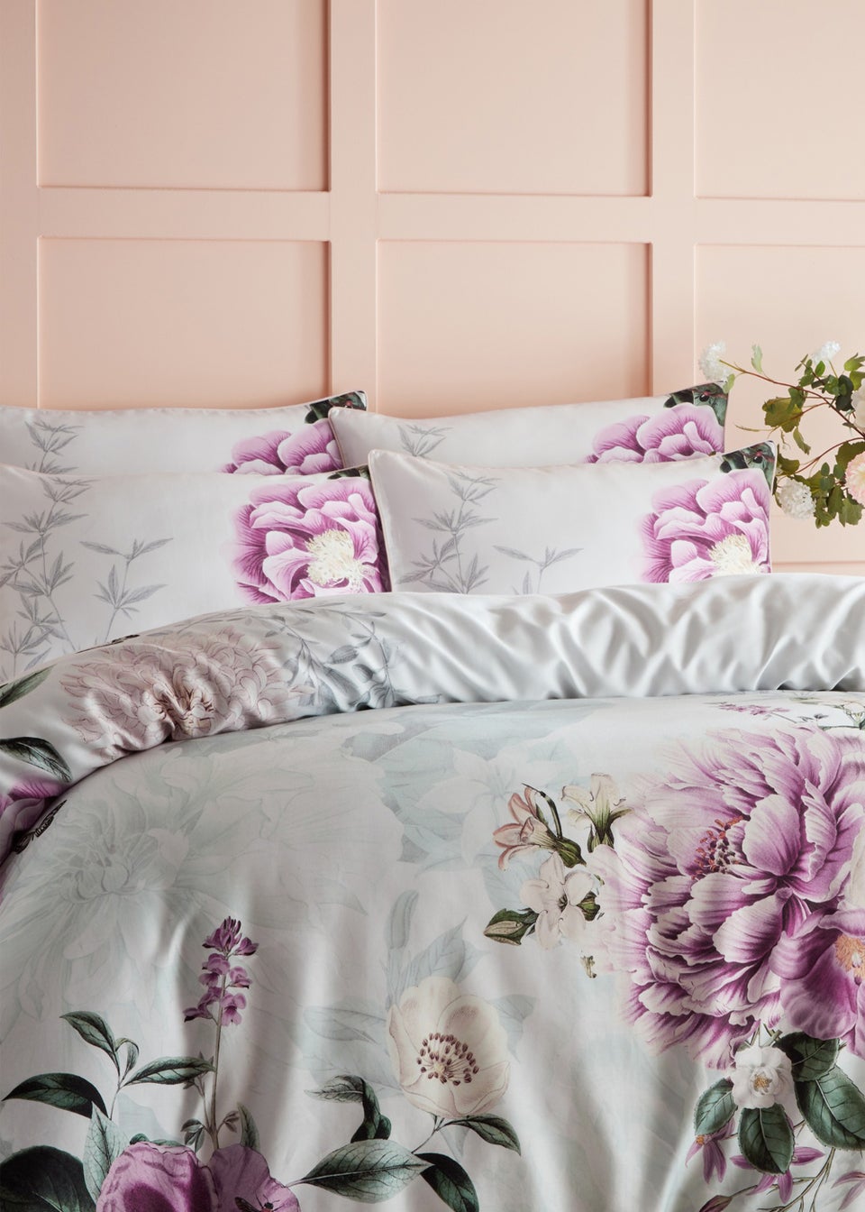 Paoletti Krista Floral 100% Cotton Duvet Cover