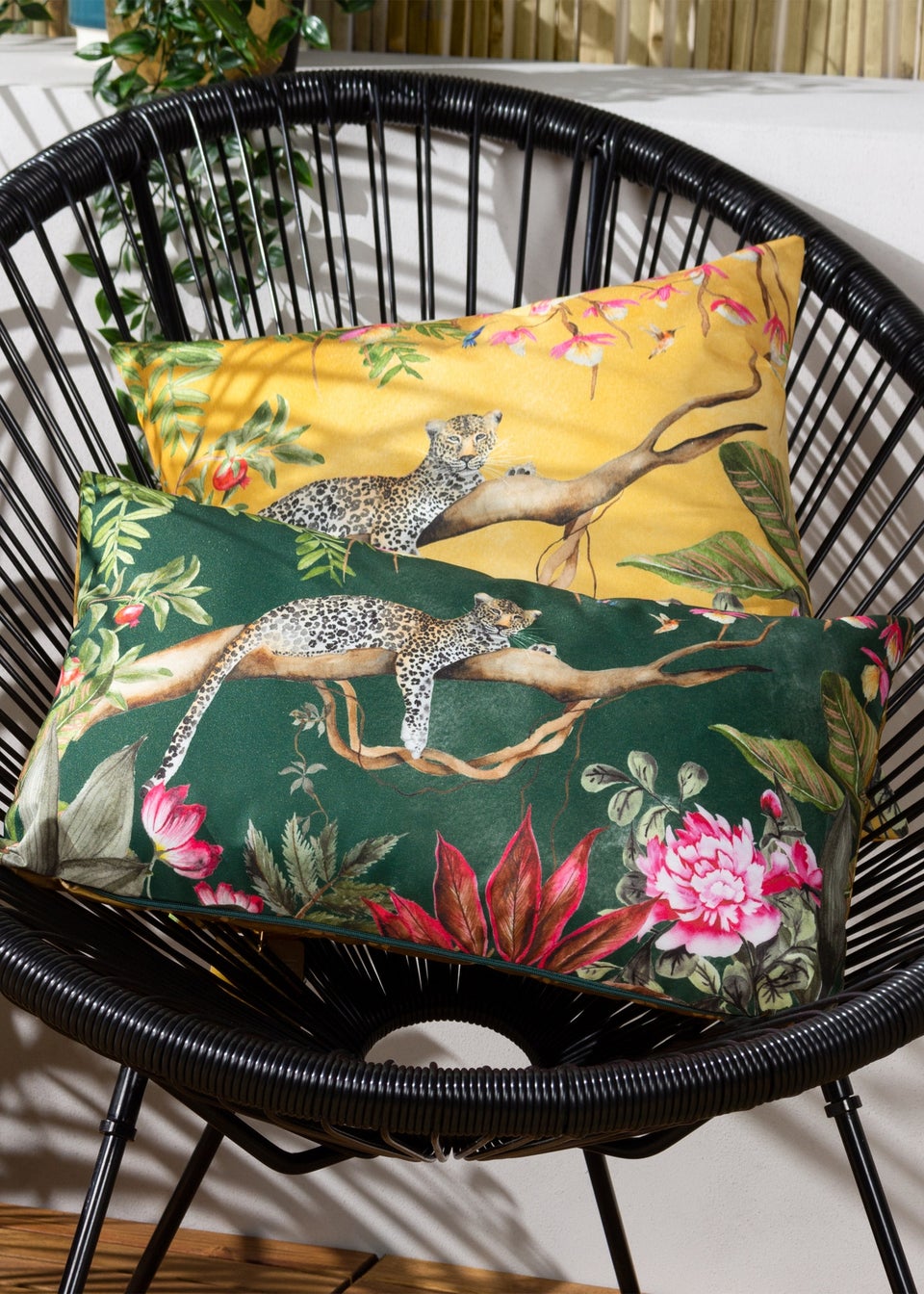 Evans Lichfield Leopard Outdoor Filled Cushion (30cm x 50cm x 8cm)