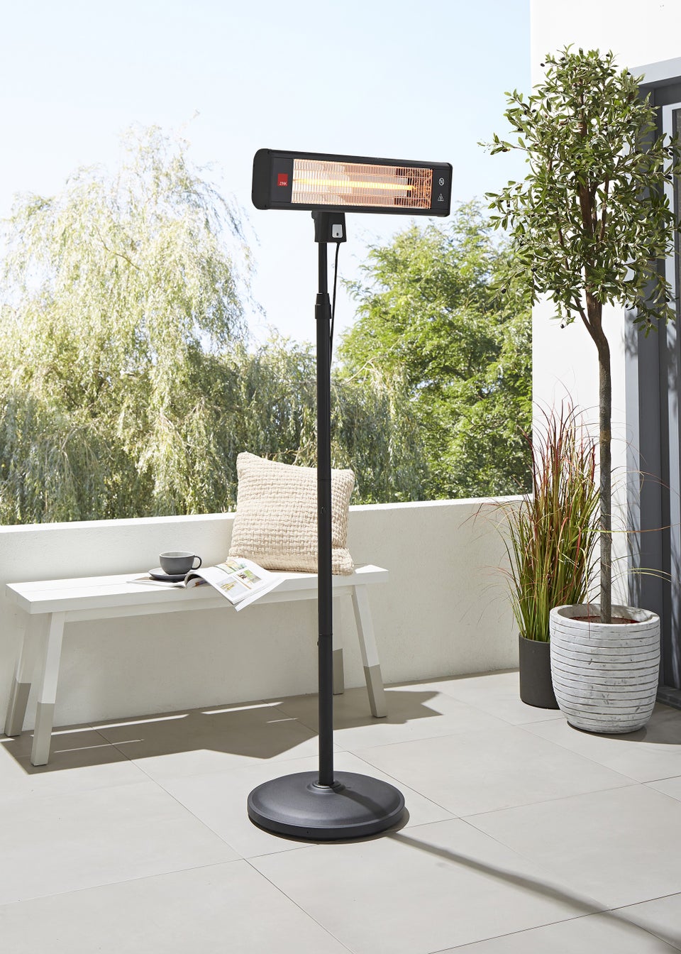 Zinc Black Wall Mount Patio Heater Matalan