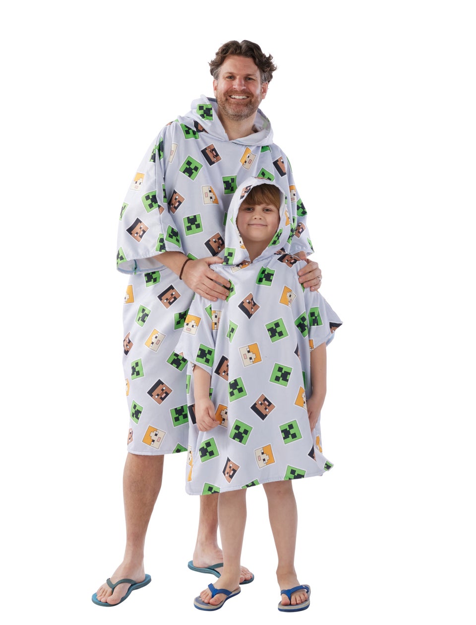 DRYMEE Minecraft Stickers Wearable Hooded Towel