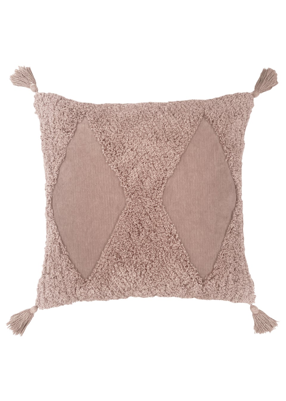 furn. Kantha Diamond Tuft Cushion 50cm x 50cm x 8cm Matalan