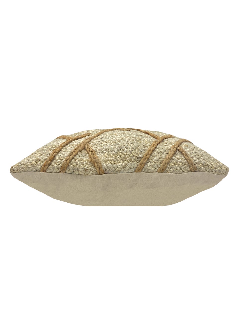 furn. Boda Natural Jute Geometric Cushion (30cm x 50cm x 8cm) Matalan