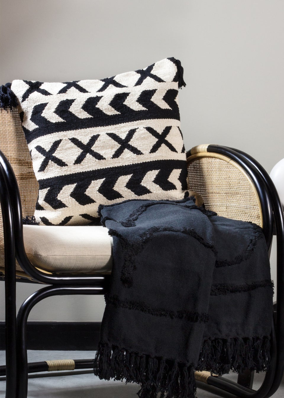 Black and outlet white cushions matalan