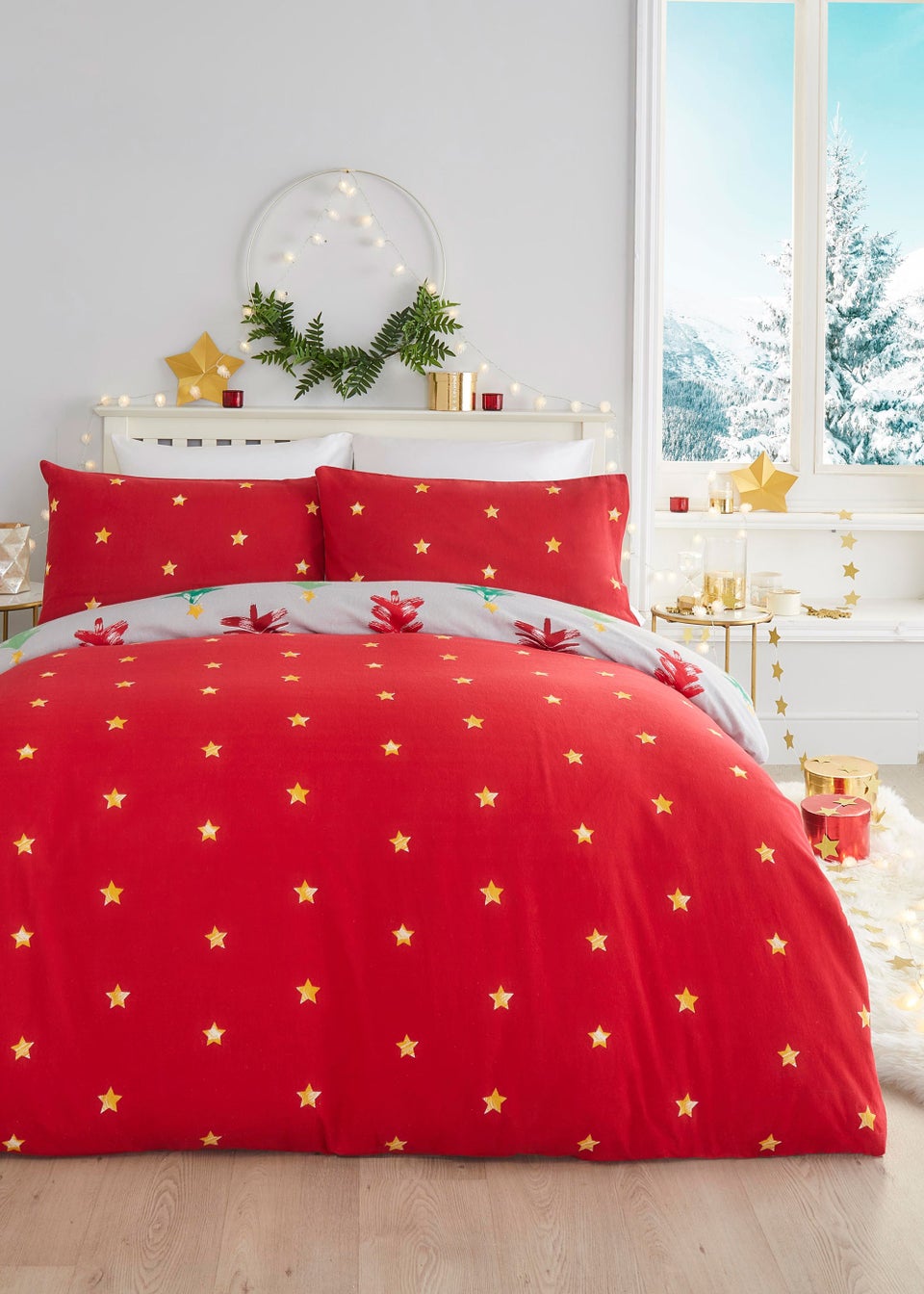 Fusion Christmas Festive Trees Duvet Cover Set - Matalan