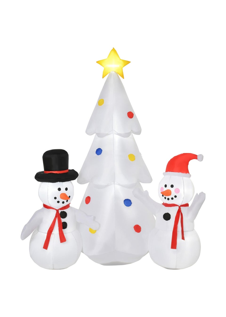 HOMCOM Christmas Inflatable Tree (185cm x 143cm x 92cm)