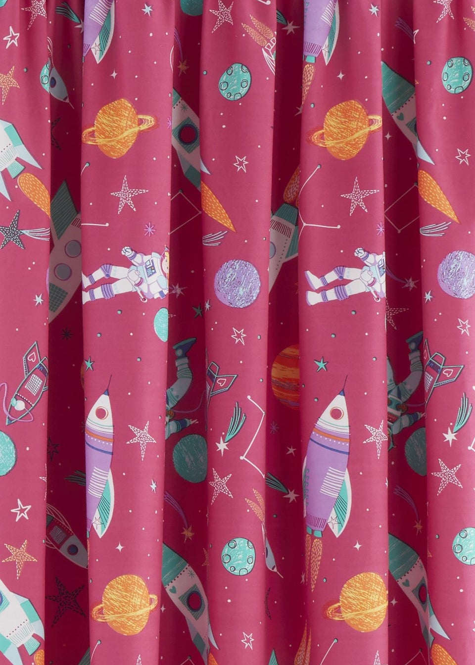 Bedlam Super Sonic Pair of Pencil Pleat Curtains (66cm x 72cm)