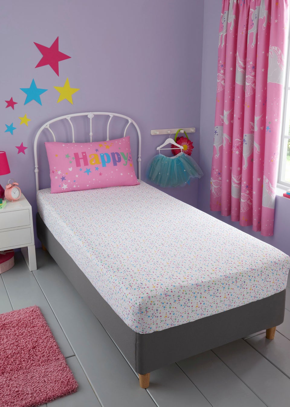 Bedlam Unicorn Glow Fitted Bed Sheet (25cm)