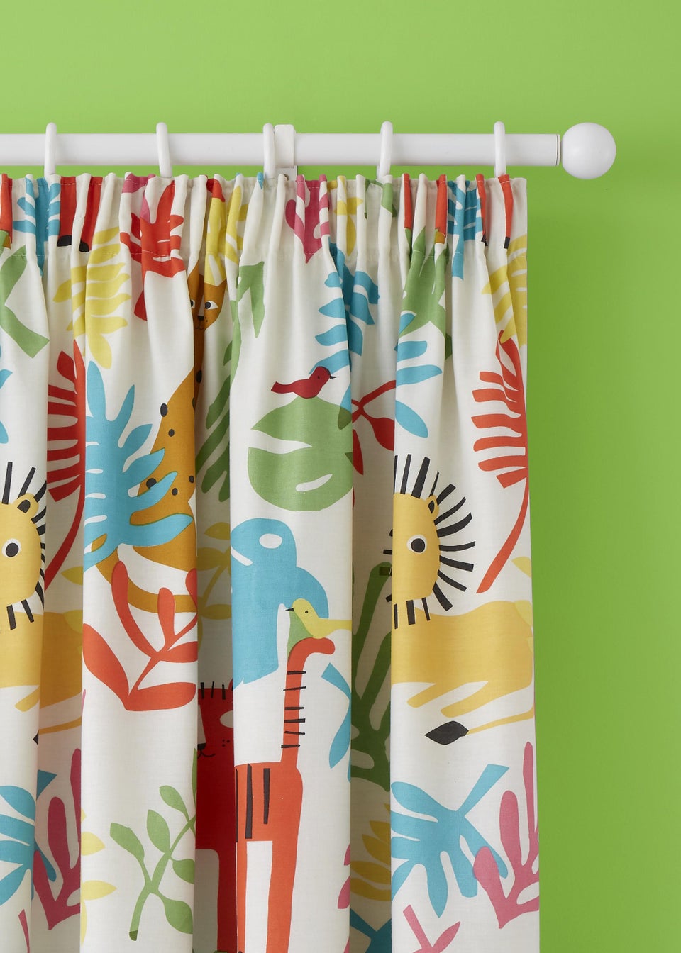 Cosatto Tiger Tropics Pair of Pencil Pleat Curtains (66cm x 72cm)