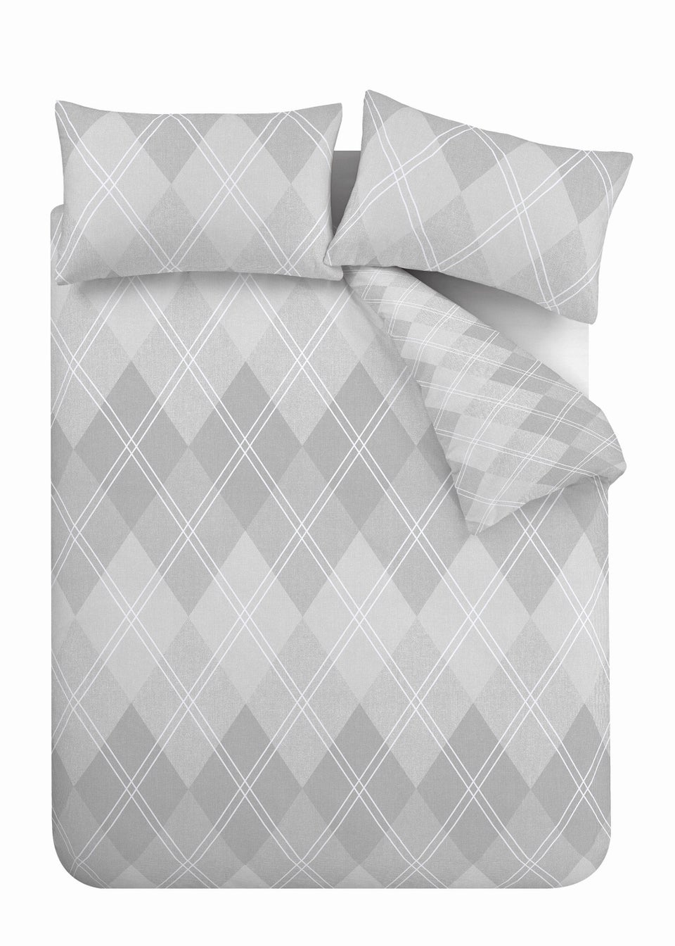 Catherine Lansfield Brushed Argyle Duvet Cover