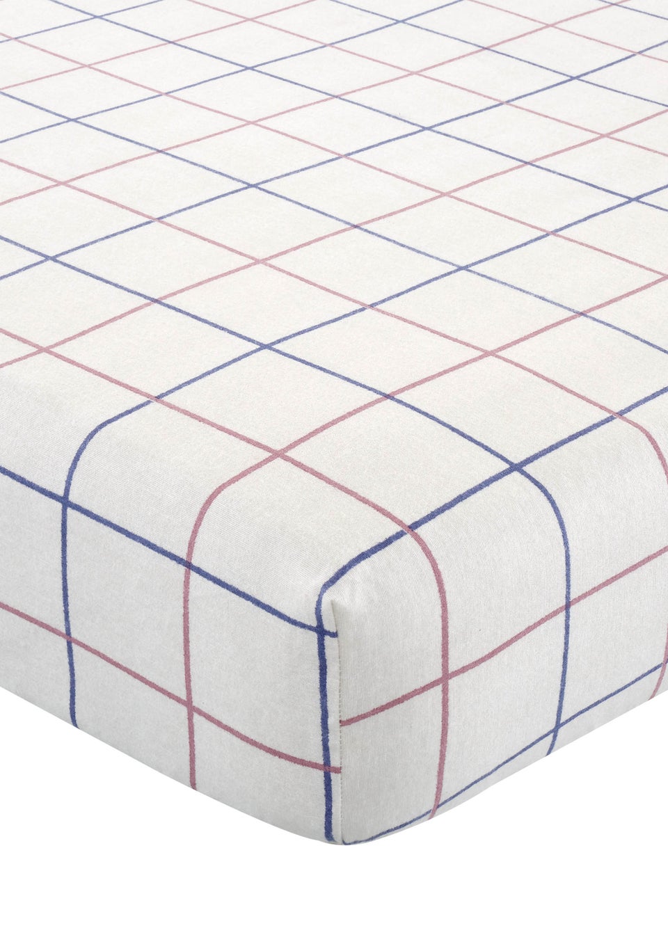 Catherine Lansfield Brushed Check Fitted Bed Sheet
