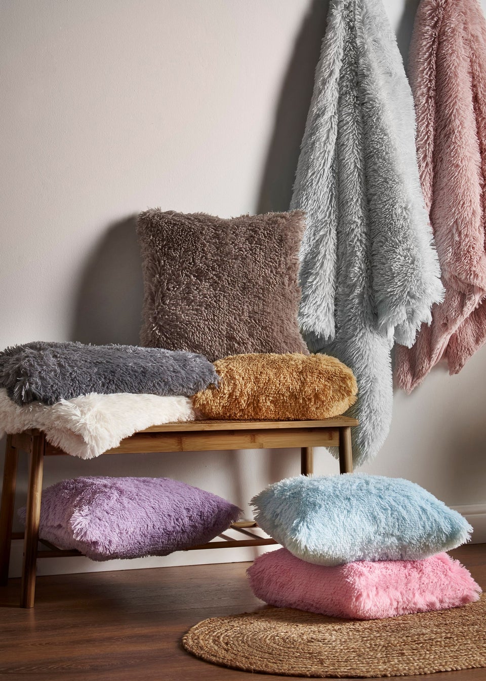 Catherine Lansfield Cuddly Deep Pile Blanket Throw