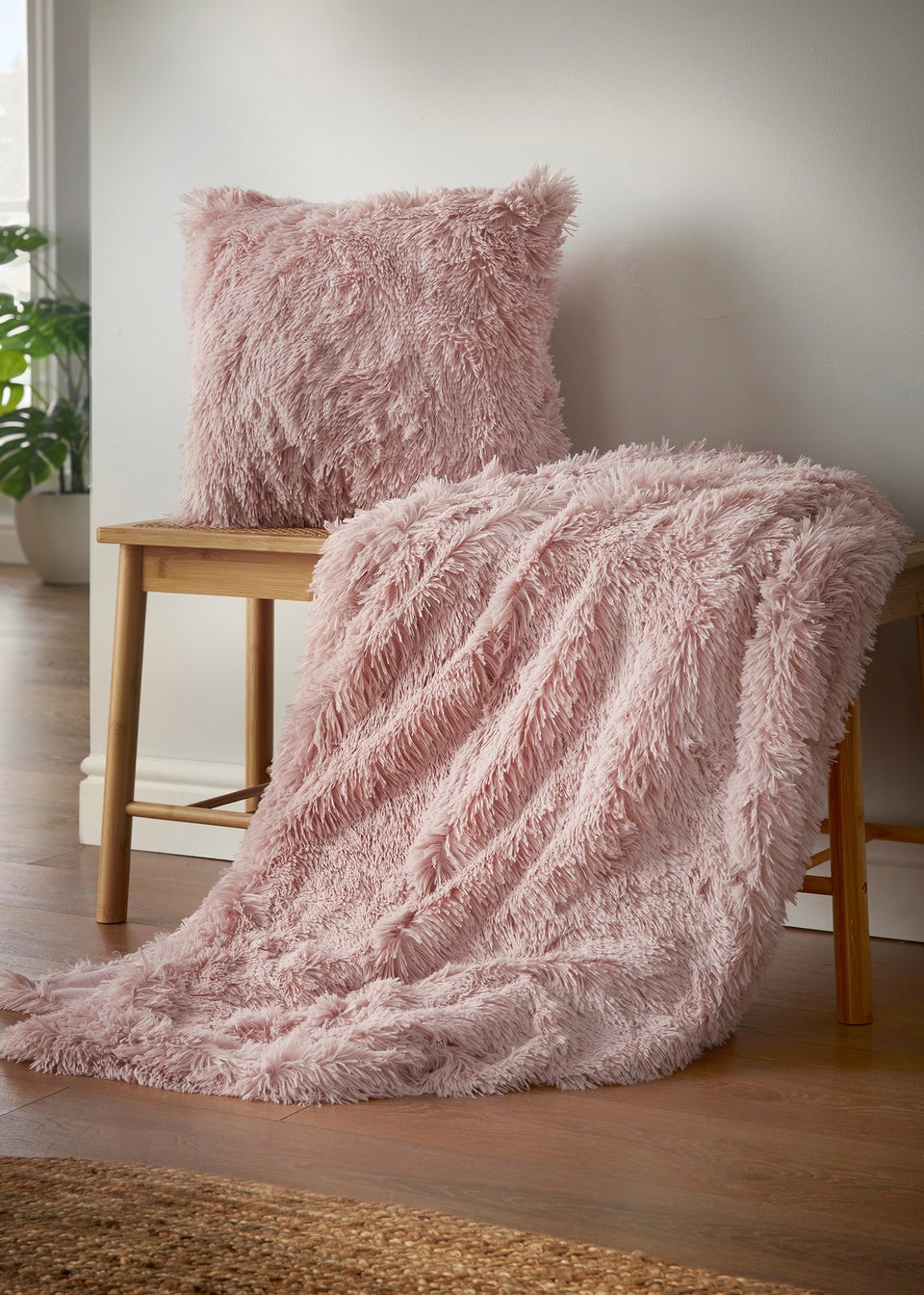 Catherine Lansfield Cuddly Deep Pile Blanket Throw Matalan