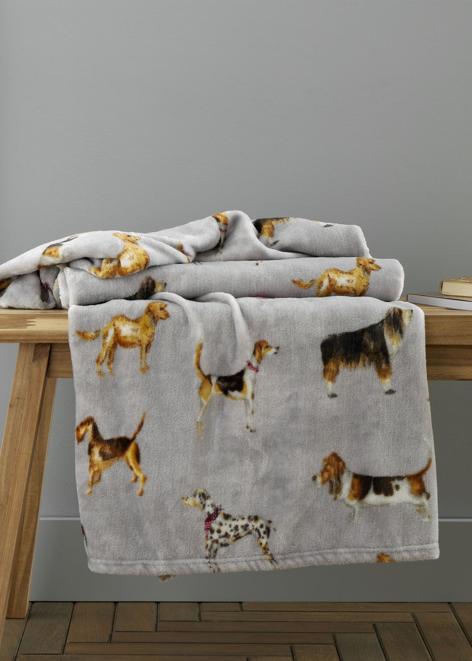 Catherine Lansfield Country Dogs Soft 130x170cm Blanket Throw