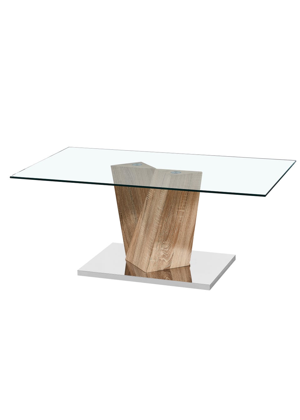 LPD Furniture Alpha Coffee Table Oak Effect Base (450x600x1100mm)