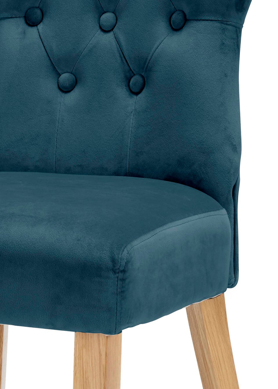 LPD Furniture Set of 2 Naples Dining Chairs Peacock Blue (920x630x460mm)
