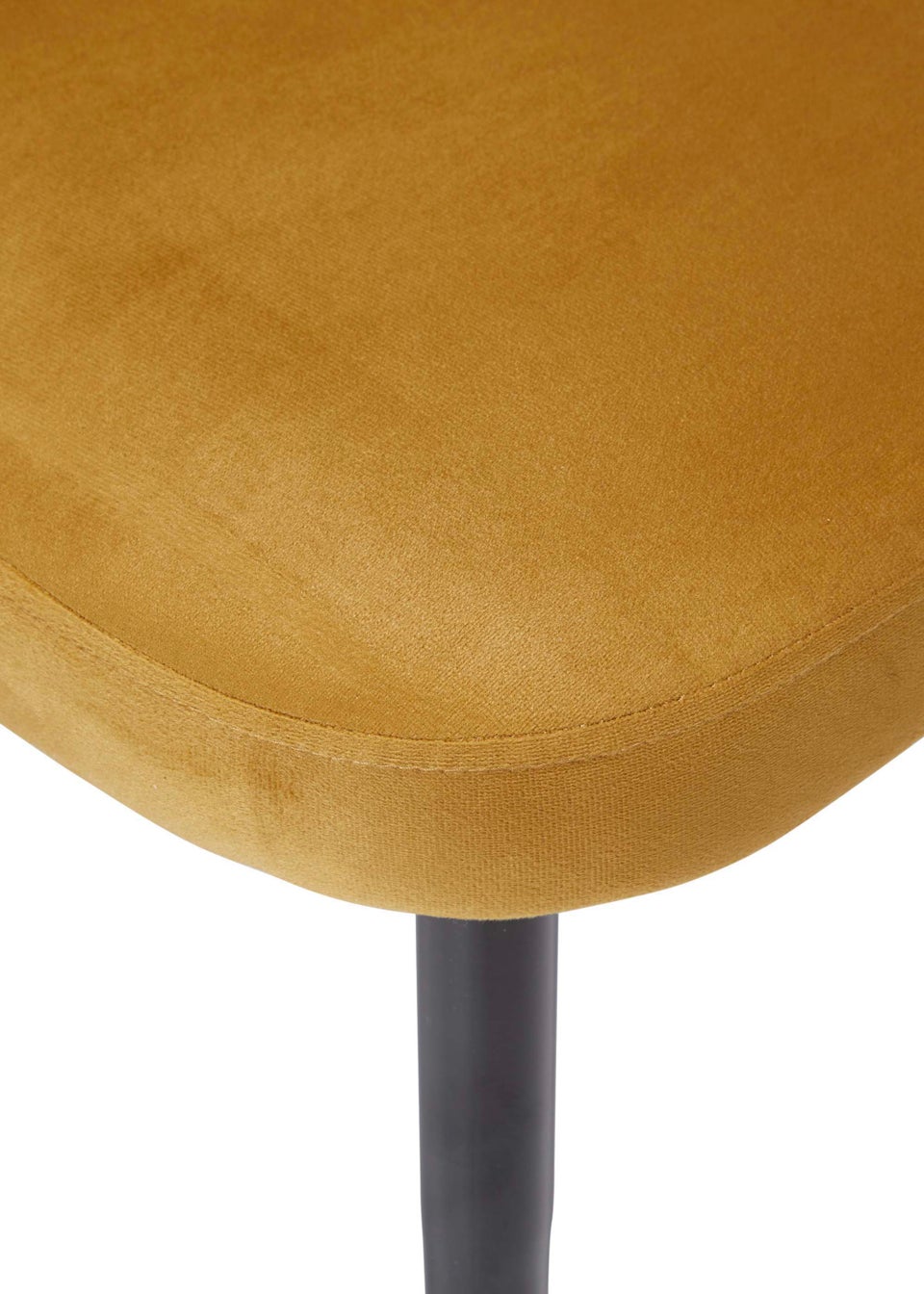 LPD Furniture Set of 2 Zara Dining Chair Mustard  (810x615x520mm)