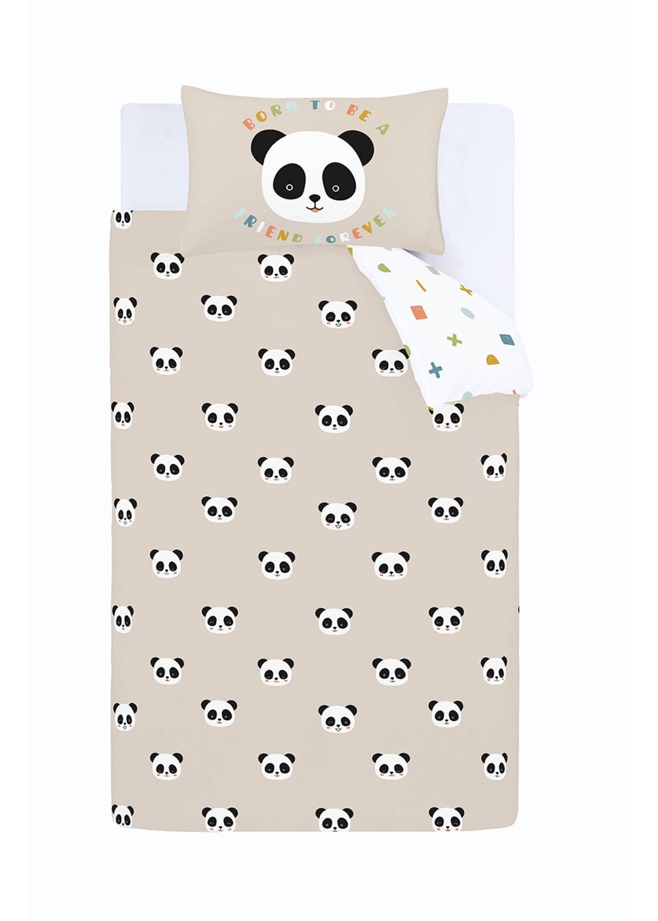 Born To Born To Be A Pandas Friend Organic Cotton Duvet Cover Matalan