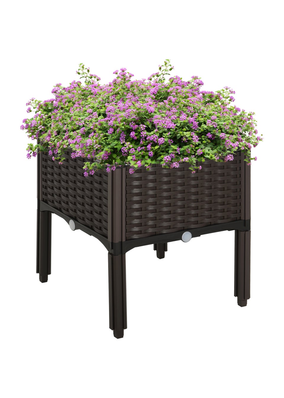 Outsunny Elevated Flower Bed (40cm x 40cm x 44cm)