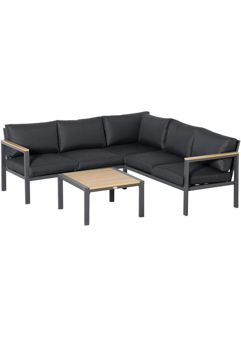 Outsunny 5 Seater L Shape Garden Furniture Corner Sofa Set
