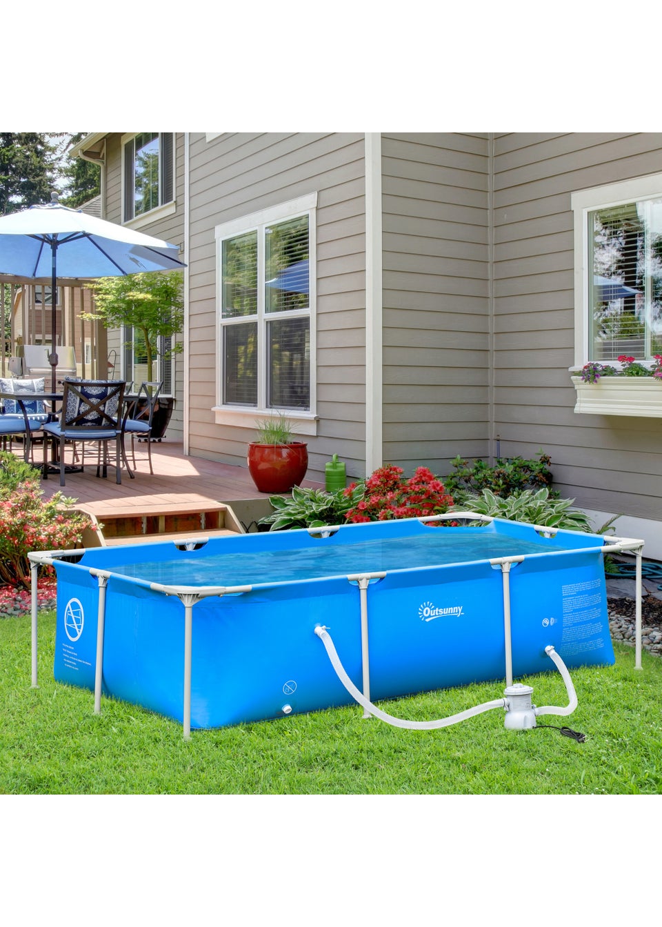Outsunny Steel Swimming Pool Frame