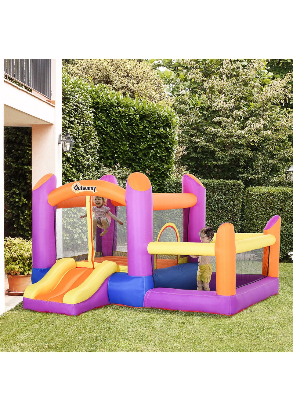 Outsunny Inflatable Bouncy Castle (170cm x 280cm x 250cm)